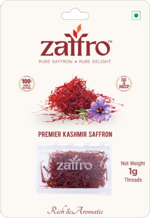 Zaffro Pure Kashmiri Premium Saffron – Mongra Kesar - Grade A++ - 1g